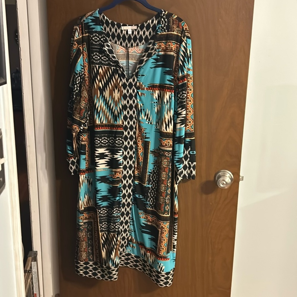 Dress Barn Multi colored dress